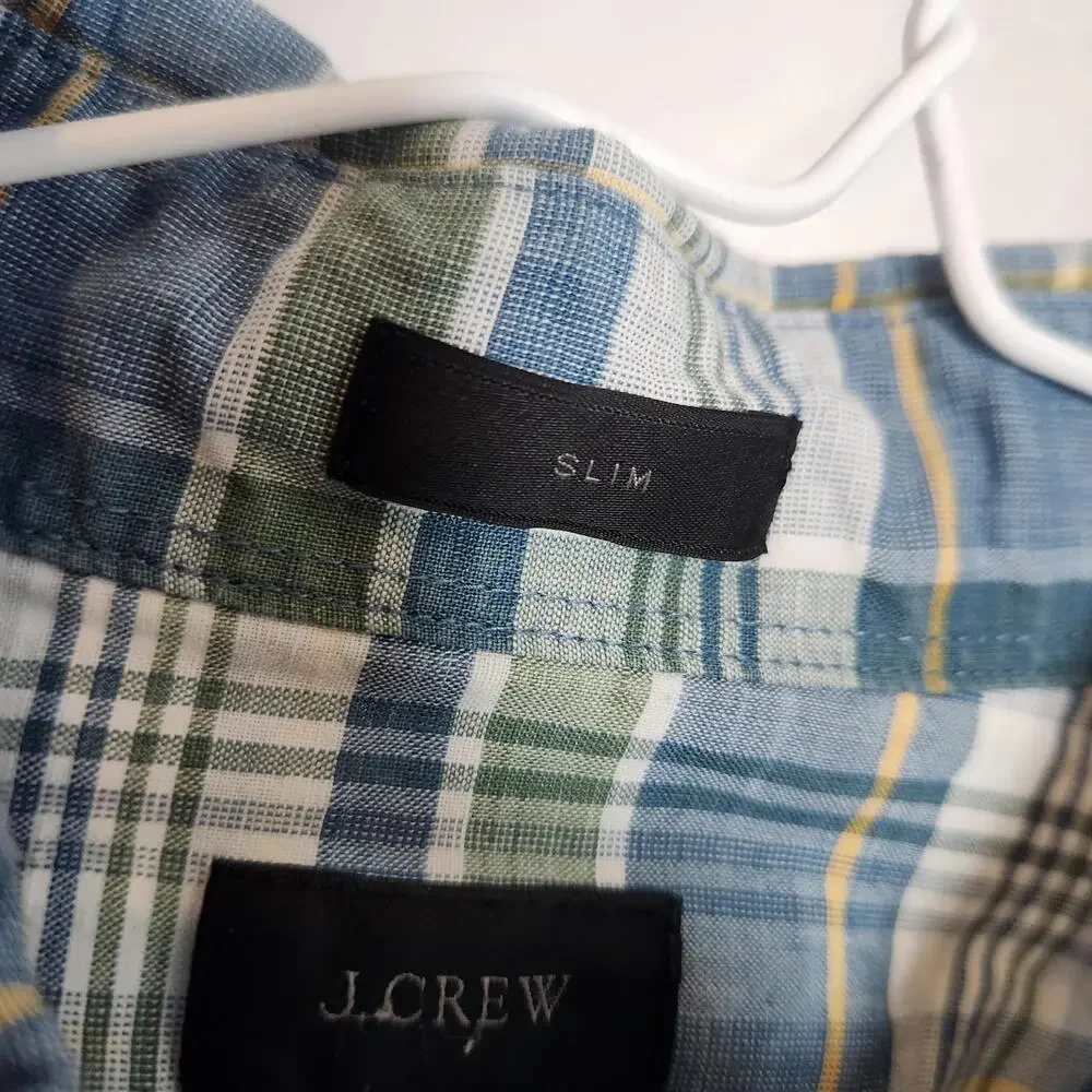 J Crew Plaid Slim Fit Shirt Multicolor Size‎ Large